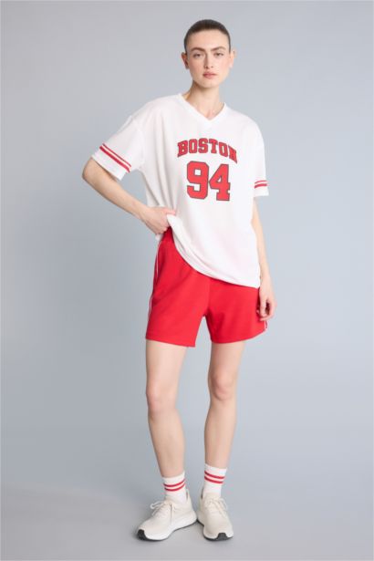 Oversize Fit Tulle Short Sleeve T-Shirt