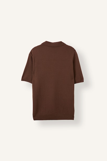 Standart Fit Dokulu Basic Polo Tişört