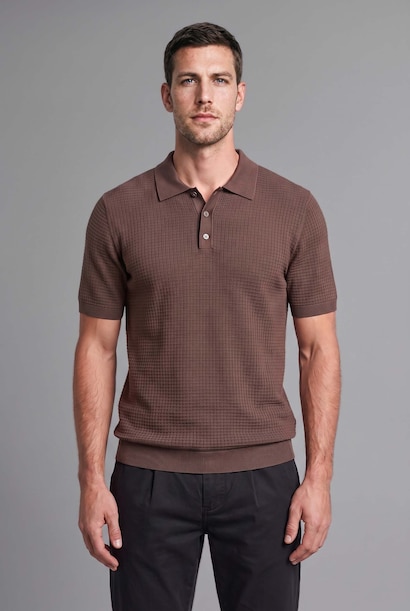 Standart Fit Dokulu Basic Polo Tişört