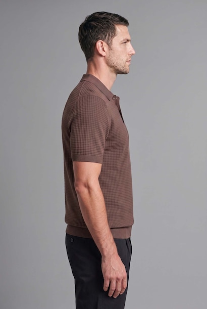 Standart Fit Dokulu Basic Polo Tişört