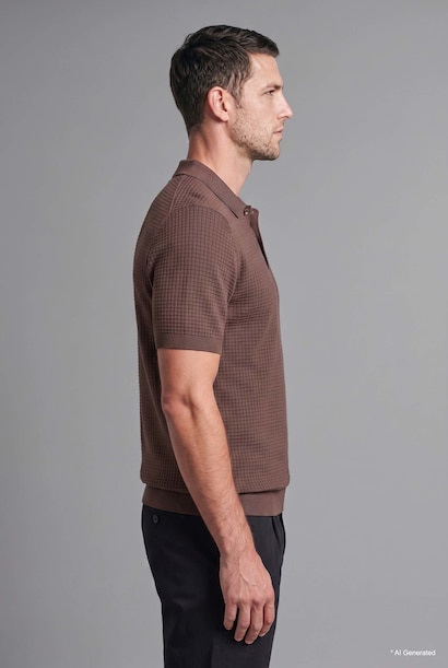 Standart Fit Dokulu Basic Triko Polo Tişört