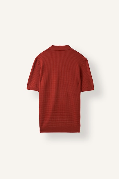 Standart Fit Dokulu Basic Polo Tişört