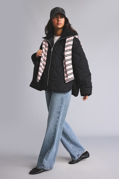 Regular Fit Kapitone Mont