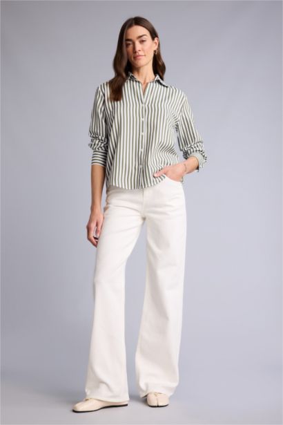 Çizgili Uzun Kollu Gömlek