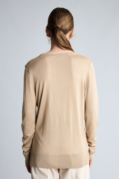 Regular Fit Basic Ribbed Knitted Crew Neck Sweater