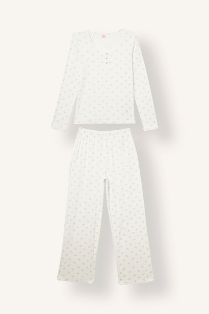 Regular Fit Desenli Pijama Takımı