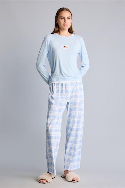 Slim Fit Ribana Pijama Takımı