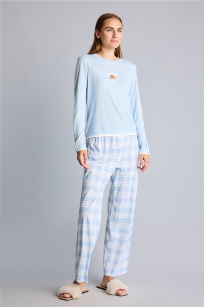 Slim Fit Ribana Pijama Takımı