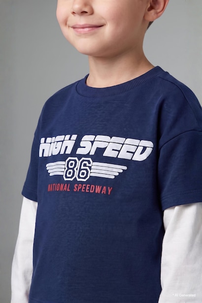 2 piece Oversize Fit Slogan Set