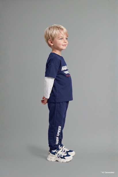 2 piece Oversize Fit Slogan Set