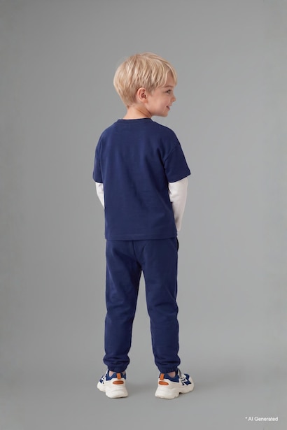 2 piece Oversize Fit Slogan Set