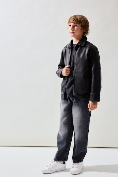 Boy 100% Cotton Washed Effect Relaxed Fit Jeans
