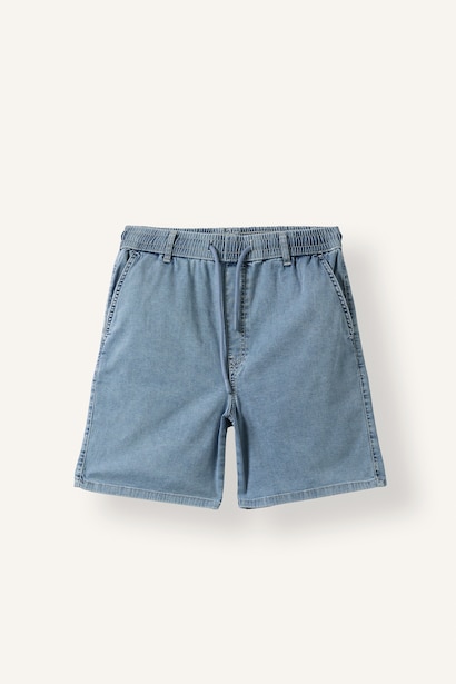 Beli Lastikli Relax Fit Jean bermuda şort