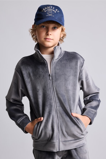 Regular Fit High Neck Cardigan