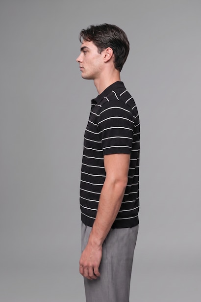 Standart Fit Çizgili Polo Tişört