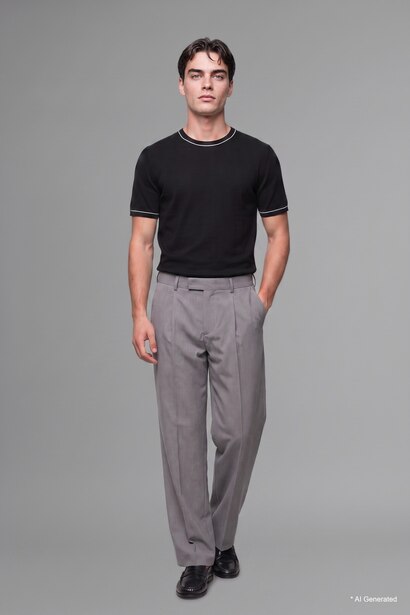 Standard Fit Knitwear Short Sleeve T-Shirt