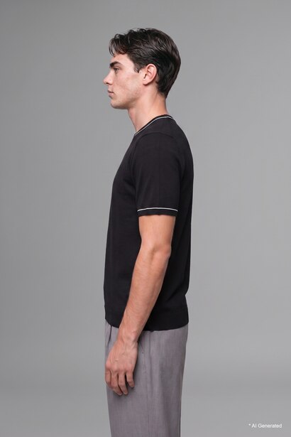 Standard Fit Knitwear Short Sleeve T-Shirt