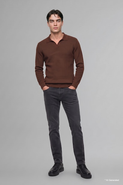 Standart Fit Polo Yaka Triko Basic Kazak
