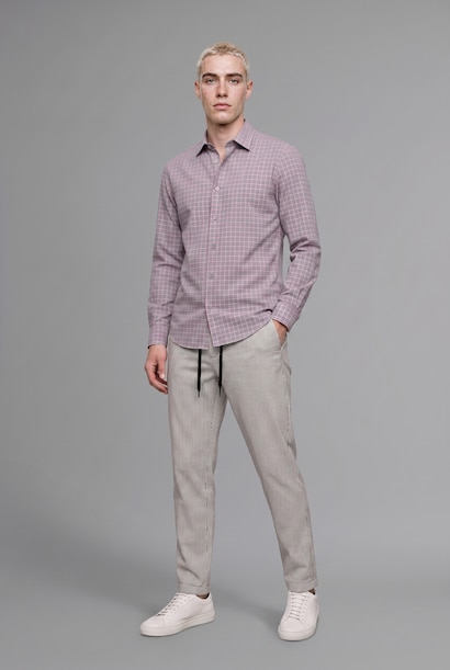 Boxy Fit Cotton Long Sleeve Shirt