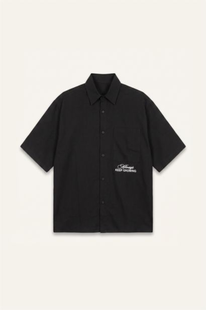 Oversize Fit Cotton Short Sleeve Shirt