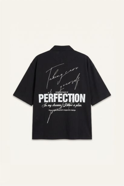 Oversize Fit Cotton Short Sleeve Shirt