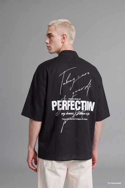 Oversize Fit Cotton Short Sleeve Shirt