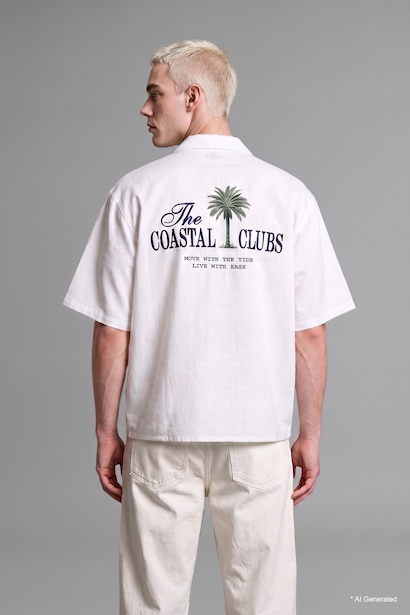 100% Cotton Oversize Printed Shirt