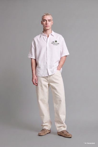 100% Cotton Oversize Printed Shirt