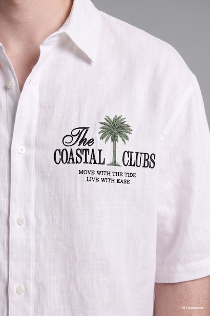 100% Cotton Oversize Printed Shirt