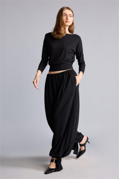 High Waist Balloon Fit Trousers