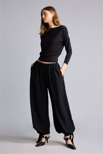 High Waist Balloon Fit Trousers