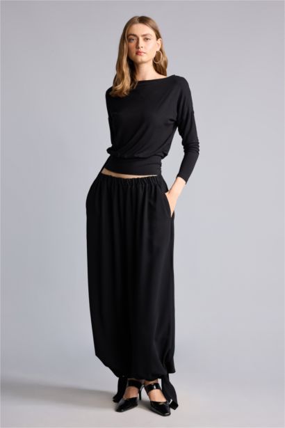 High Waist Balloon Fit Trousers