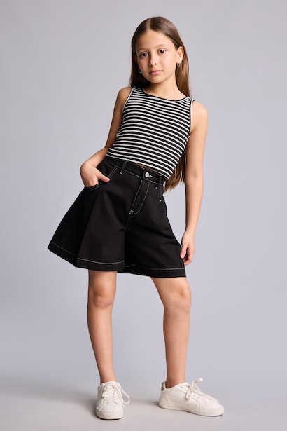 Short en jean pour fille