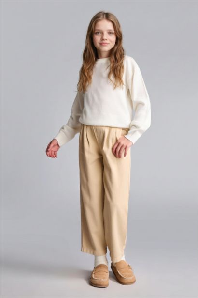 Baggy Fit Gabardine Trousers