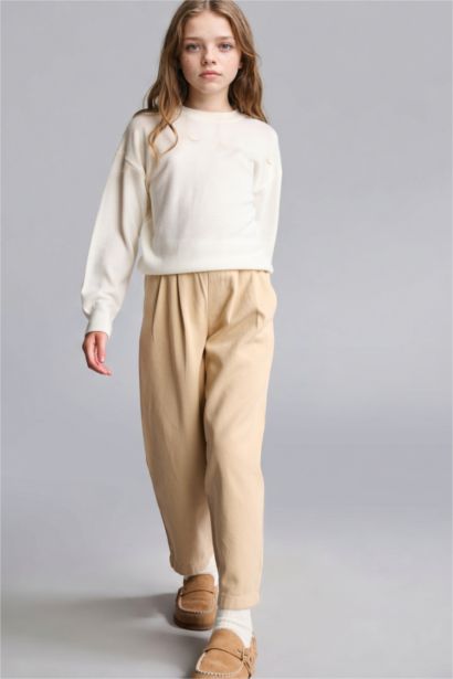 Baggy Fit Gabardine Trousers