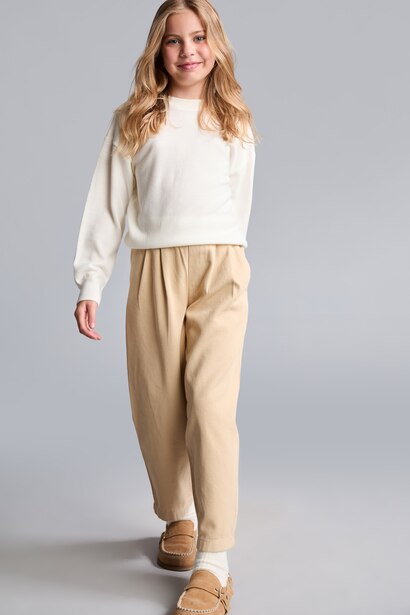 Baggy Fit Gabardine Trousers