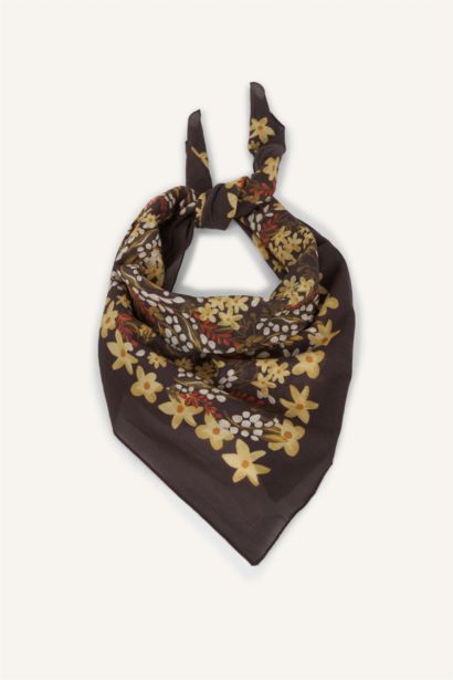 Manuka x Defacto Kadın Çiçek Desenli Pamuklu Bandana