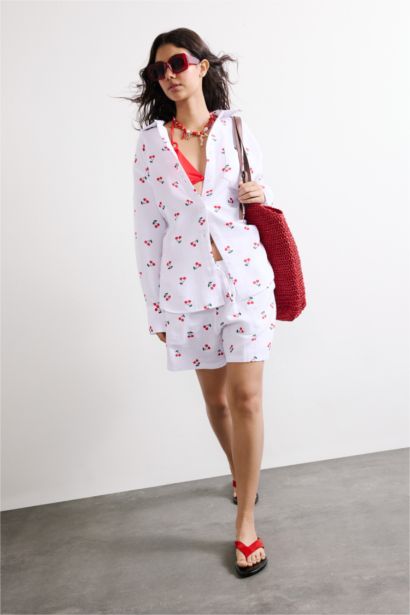 Oversize Fit Muslin Long Sleeve Shirt