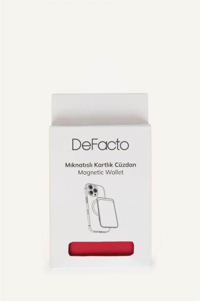 Magsafe Unisex Suni Deri Mıknatıslı Kartlık Cüzdan