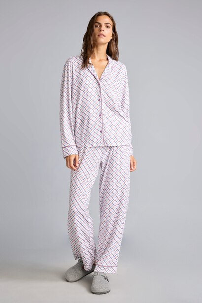 Regular Fit Desenli Pijama Takımı