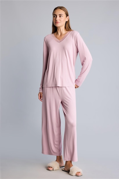 Regular Fit Uzun Kollu Pijama Takımı