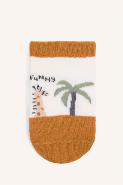 Baby Boy Seamless 5 Piece Cotton Bootie Socks