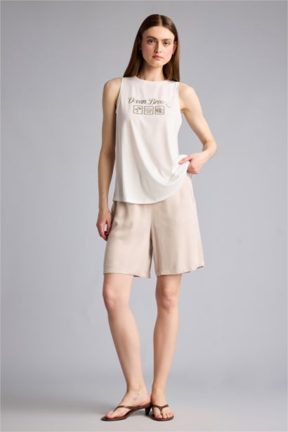 Relaxed Fit Baskılı Atlet