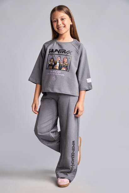 Ensemble gris sous licence Kpop - Demon Hunters pour fille
