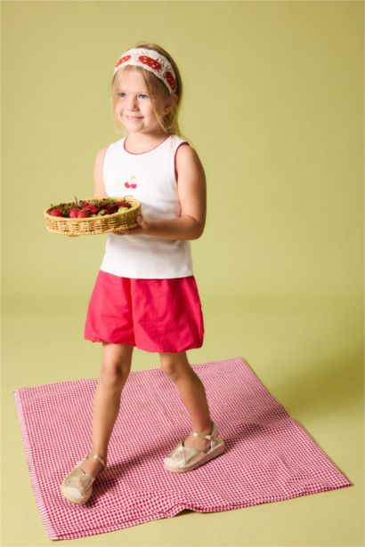 Baby Girl Balloon Fit Elastic Band Shorts