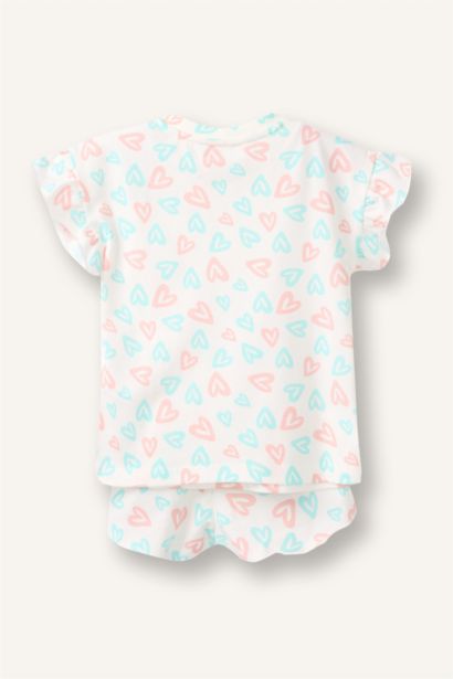 Baskılı 2'li Pijama Takımı Kız Bebek