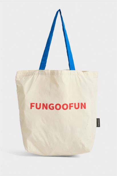 Fungoofun x Defacto Kadın Mini Beyaz Bez Çanta