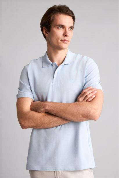Regular Fit Pique Short Sleeve Polo T-Shirt