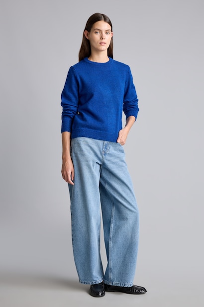Regular Fit Bisiklet Yaka Basic Kazak