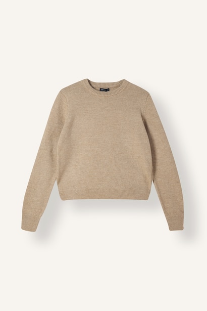 Regular Fit Bisiklet Yaka Basic Kazak
